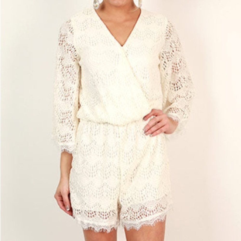 Dee Elle Romantic Lace Romper